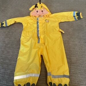 Yellow Giraffe Rain Suit for Kids